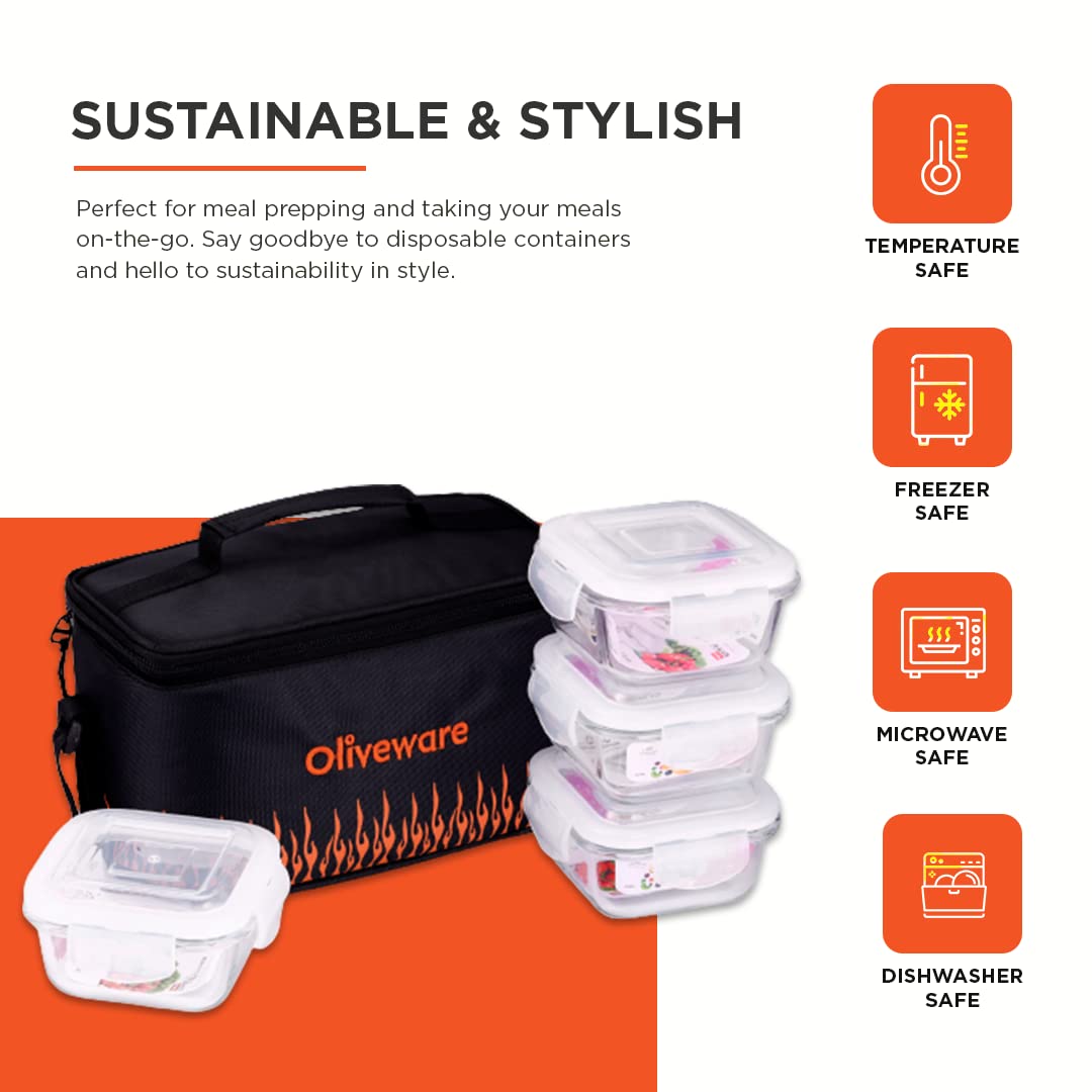 Olivia Glassware Lunchbox with Napkin