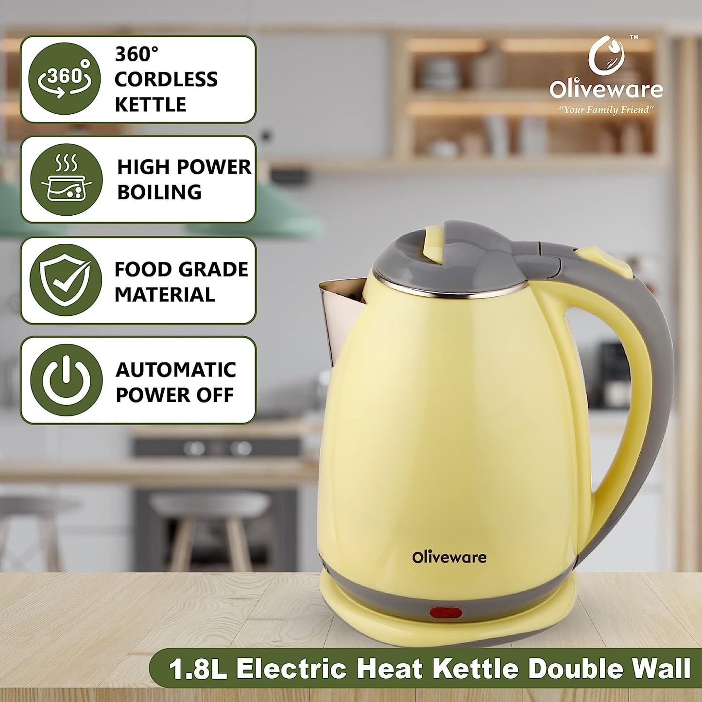 Elegant Electric Kettle - 1.8L