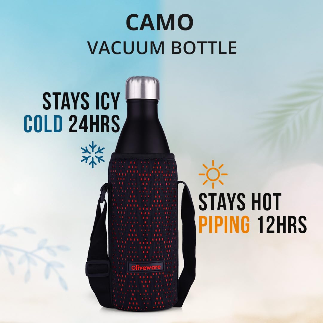 Camo Vaccum Bottle with Sleeve - 1000ml