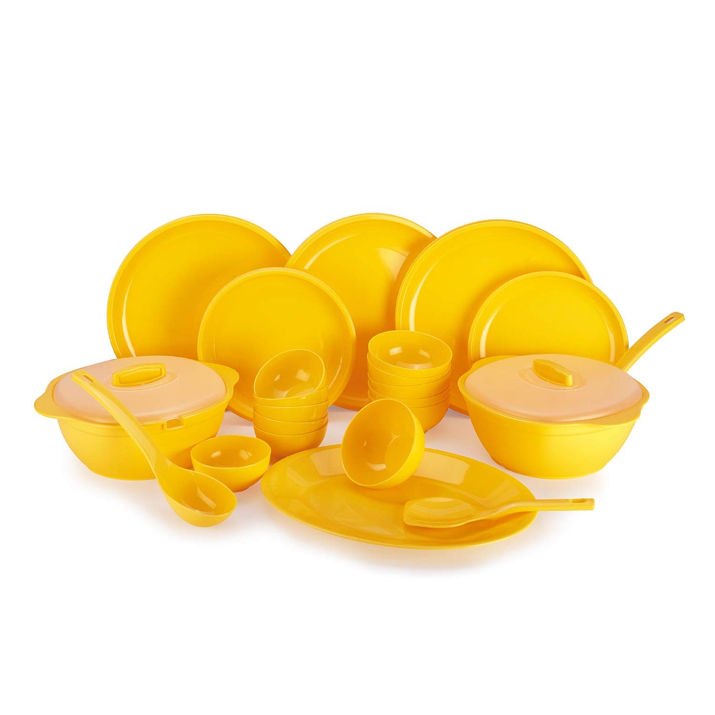 Oliveware Round Dinner Set of 32 pcs Yellow