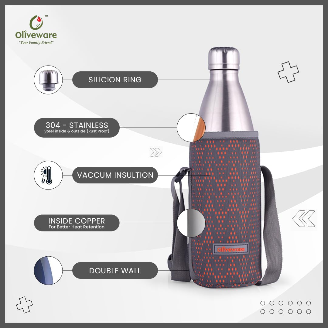 Camo Vaccum Bottle with Sleeve - 1000ml