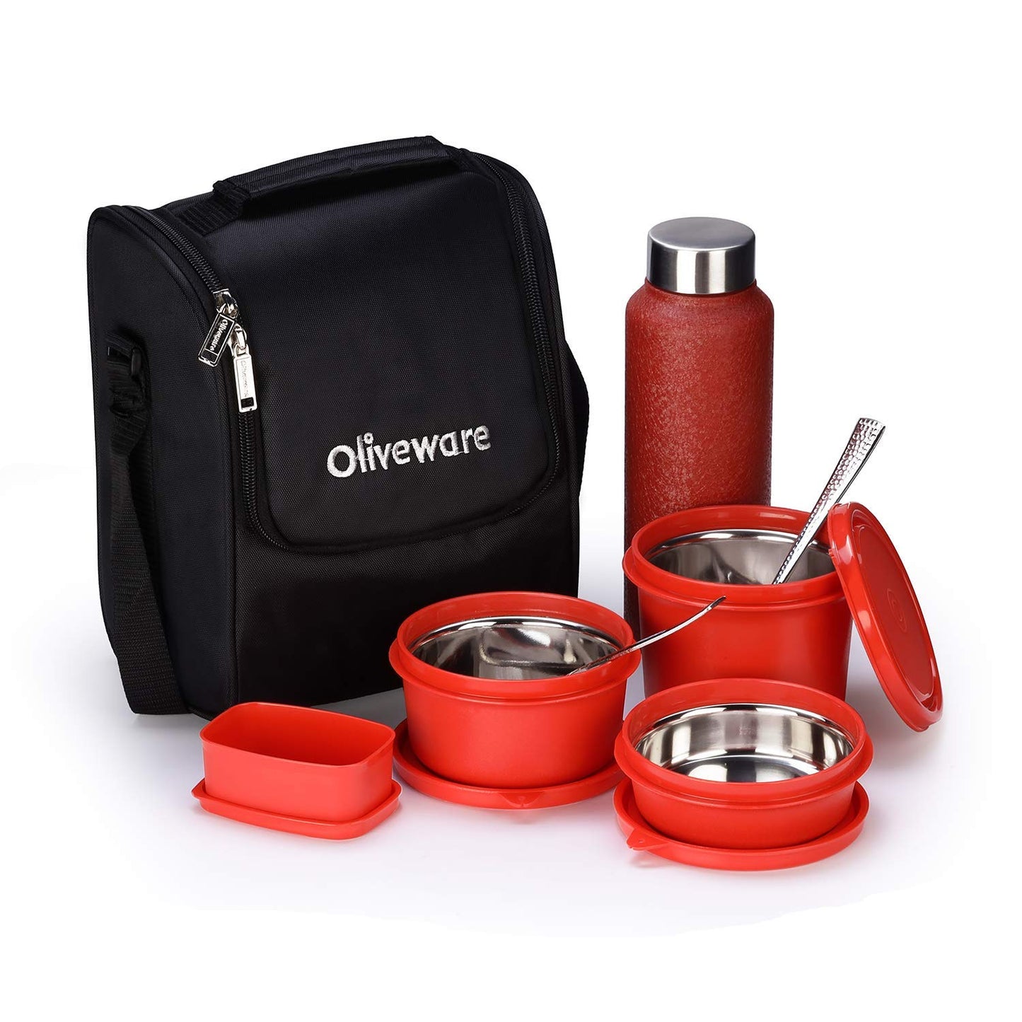 Teso Pro Lunch Box with Steel Spoon & Fork