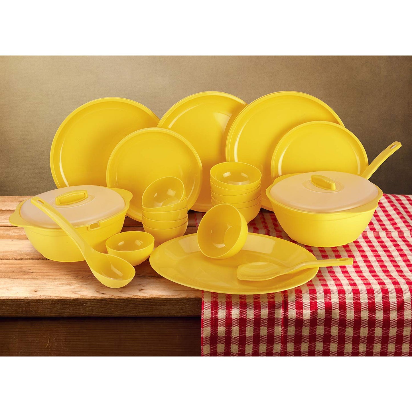 Oliveware Round Dinner Set of 32 pcs Yellow