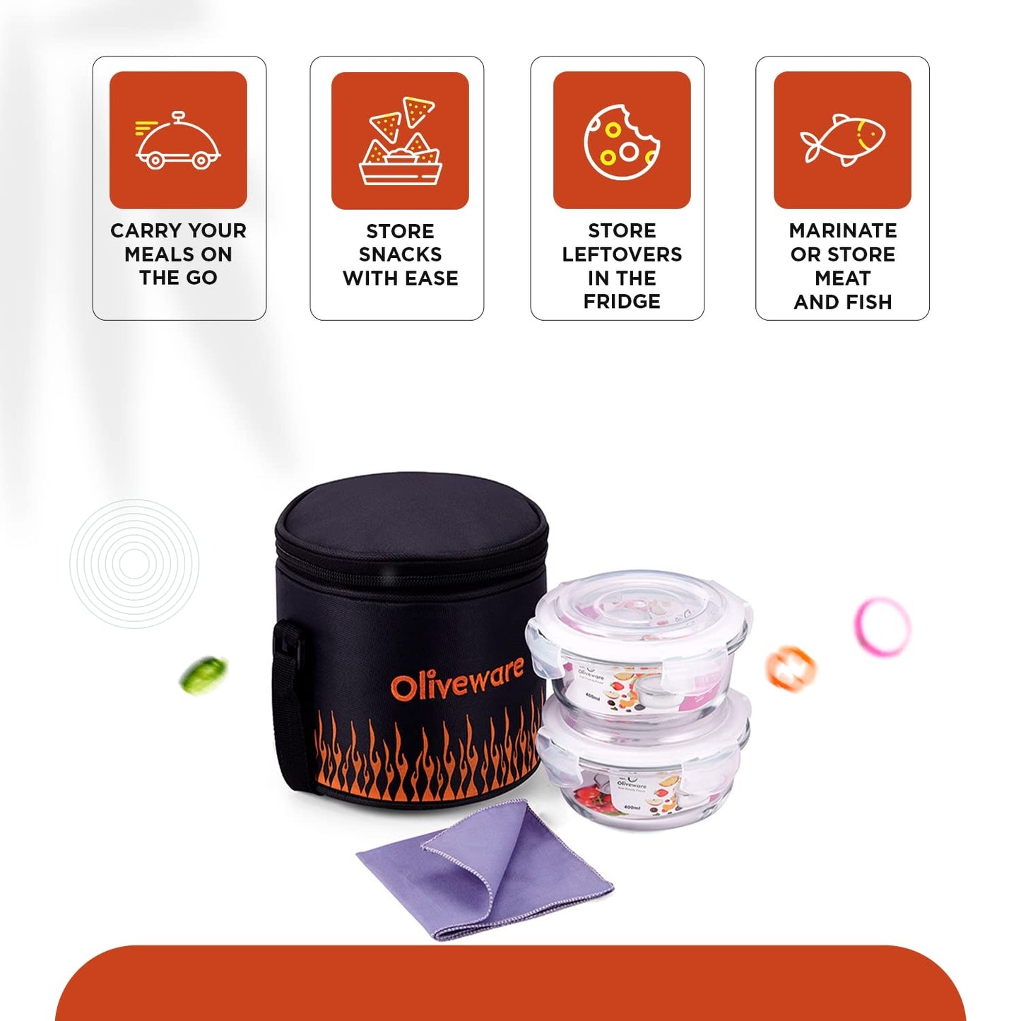 Sizzle Glass Lunch Box