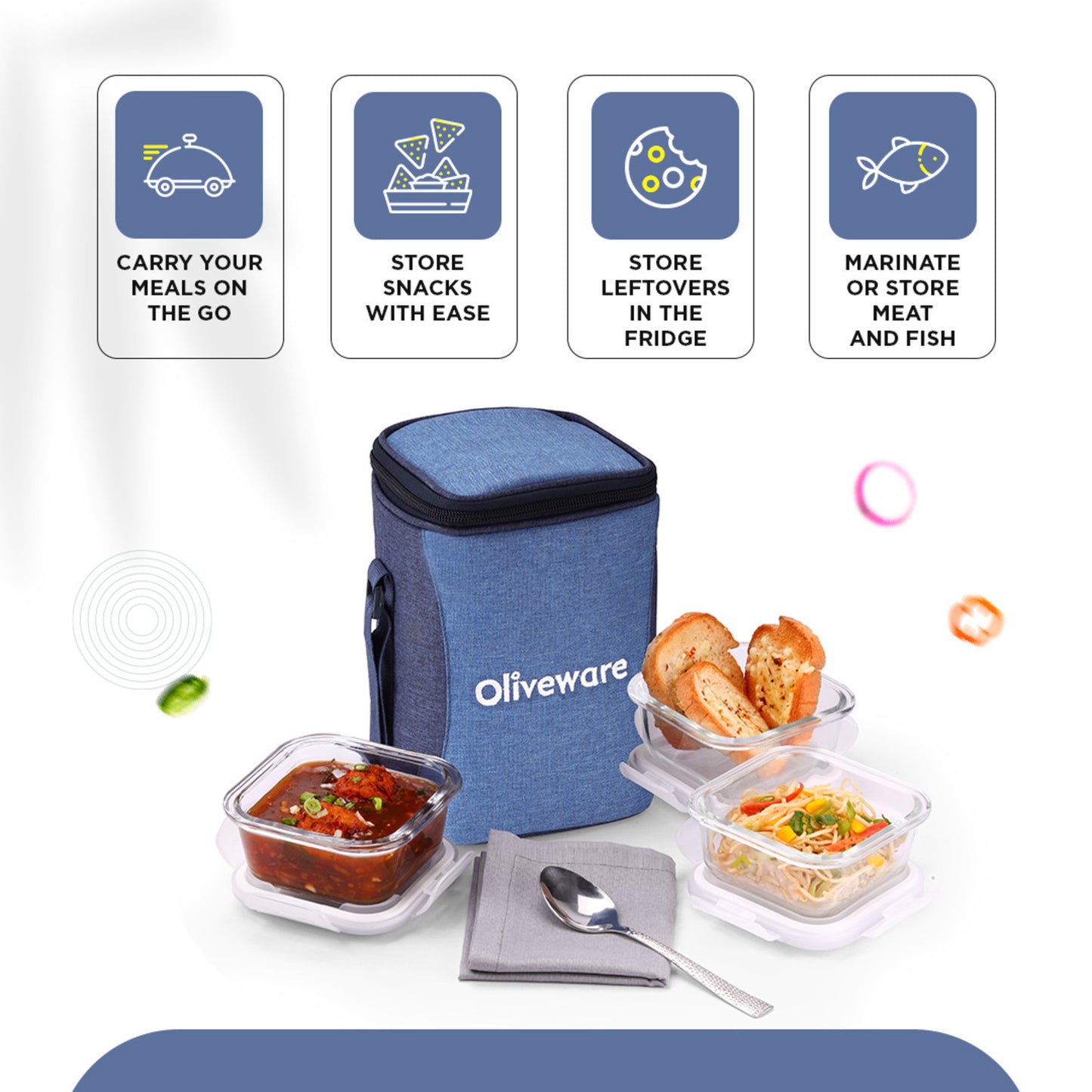 Eathen Glass Lunch Box