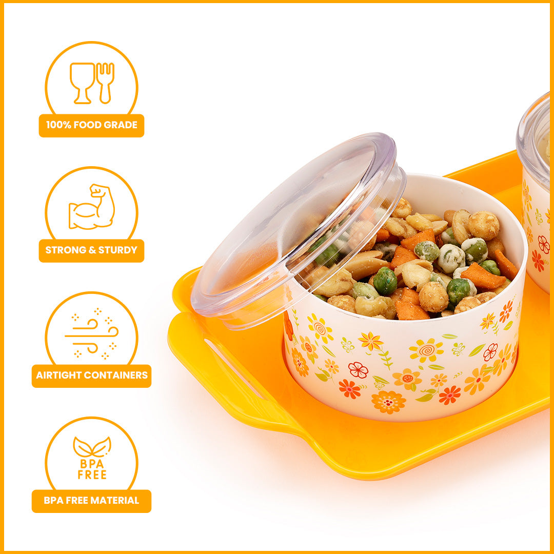 Blossom Dry Fruit Container Tray (2*350 ML)