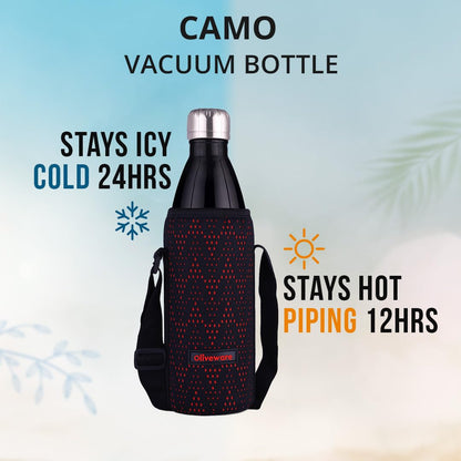 Camo Vaccum Bottle with Sleeve - 750ml