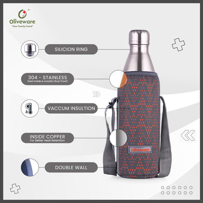 Camo Vaccum Bottle with Sleeve - 750ml