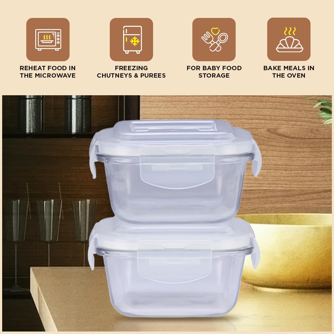 Glass Storage Container - Set of 2 (320ML)