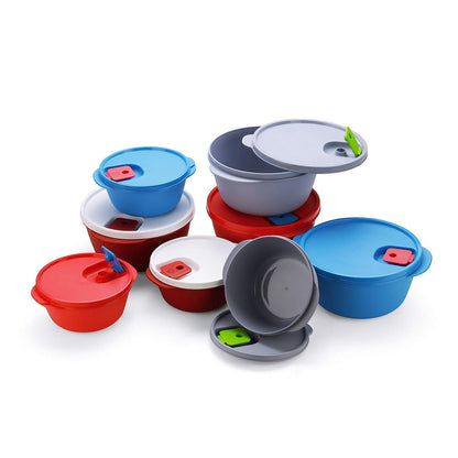 Plastic Micro Dynasty Containers Food Storage with Air Vent Lid