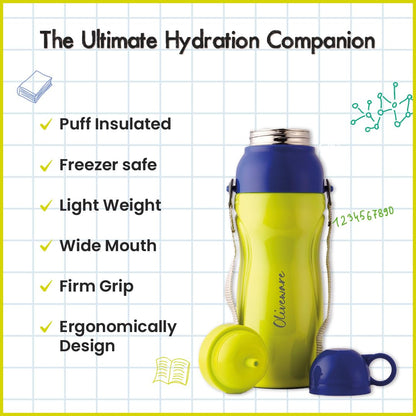 Spin Stainless Steel Water Bottle (650 ML)