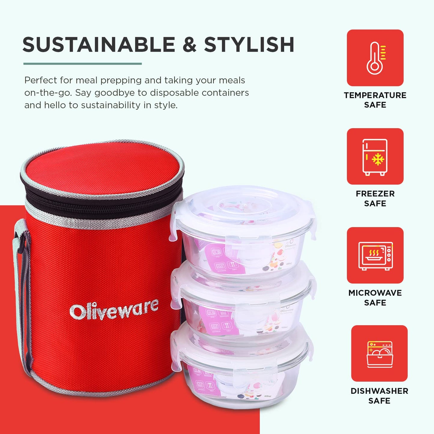 Pebble Glass Lunch Box