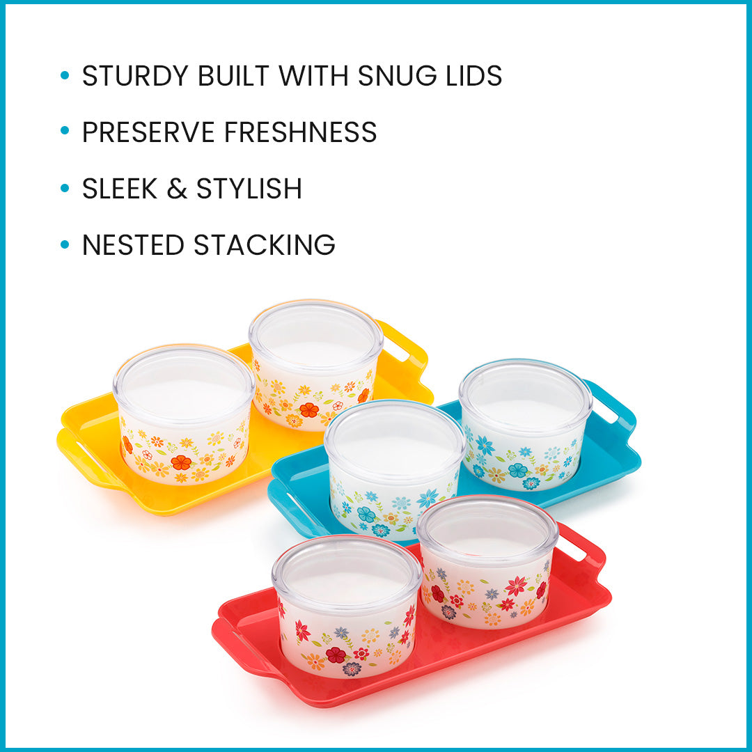 Blossom Dry Fruit Container Tray (2*350 ML)